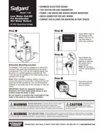Safgard 1100M Instruction Manual